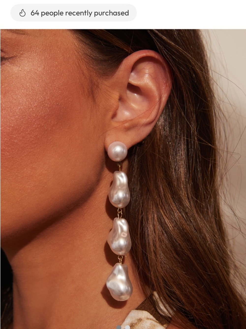 Dreamy Gem Pearl Drop Earrings